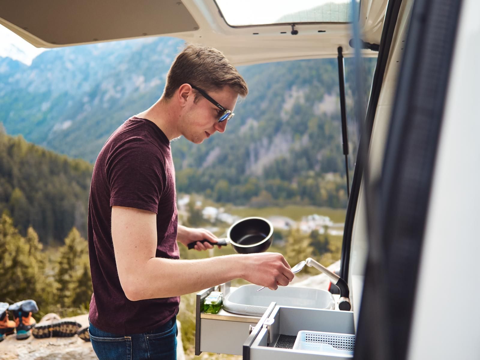 Ecocamper - Heckküche im VW T6 Transporter