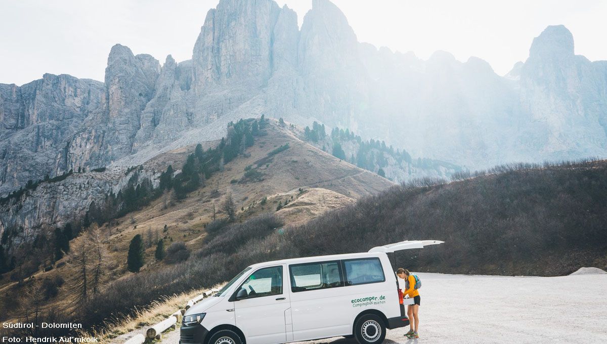 Ecocamper in den Dolomiten  - Foto: Hendrik Aufmkolk